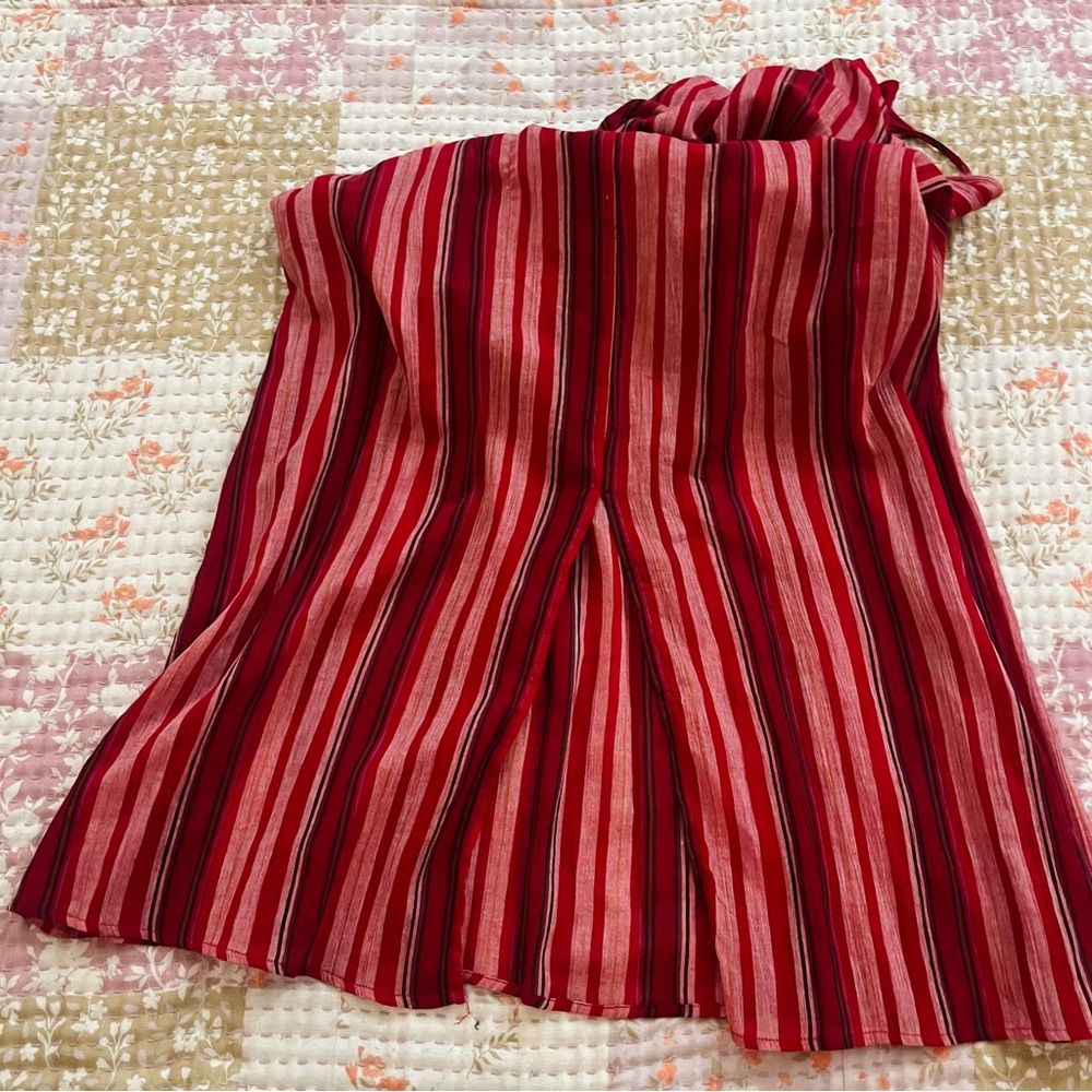 Striped Red Maxi Dress - Picture 4 of 4